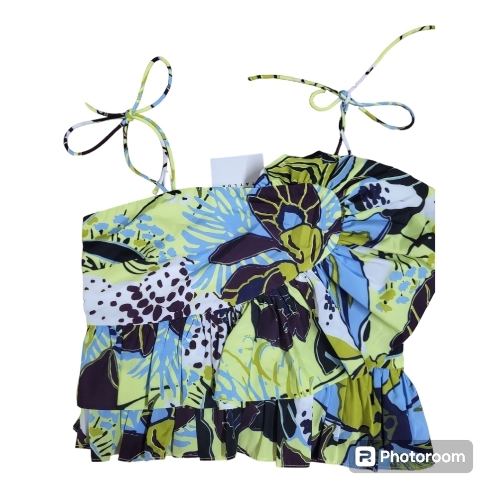 Tanya Taylor Claudette floral peplum top 2  NWT